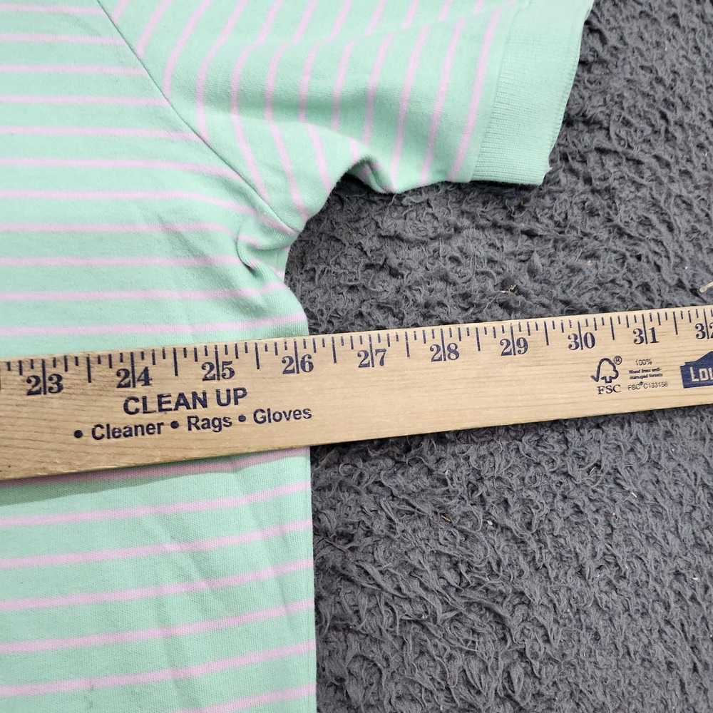 Polo By Ralph Lauren Polo Shirt Mens 2XL Green Stripe Pony Logo Knit Casual - Picture 7 of 9